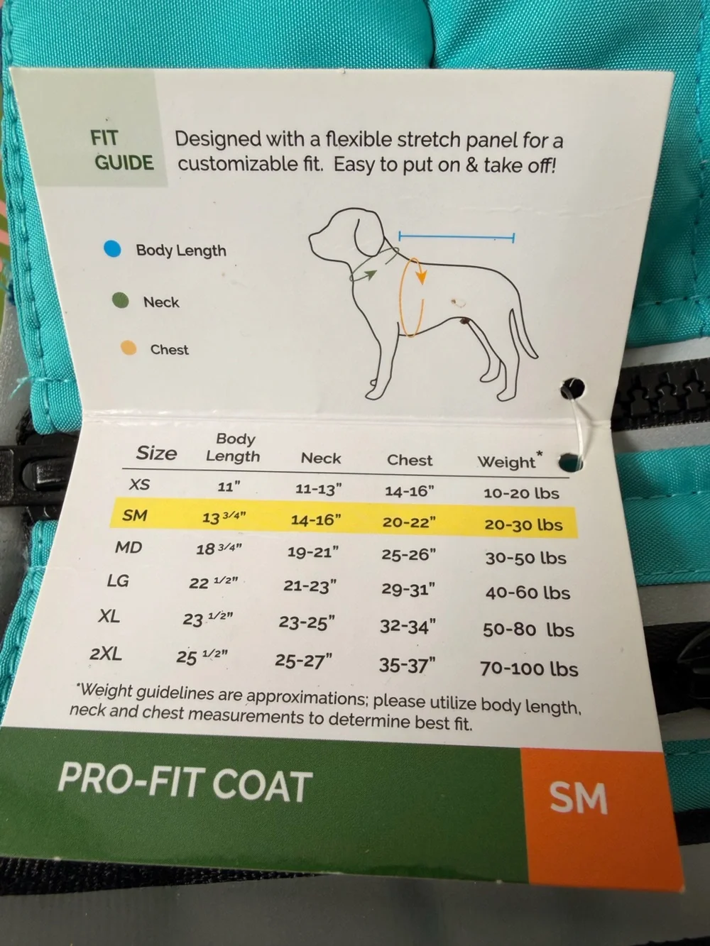 New Teal Quilted Kids Pet Vest Size SM